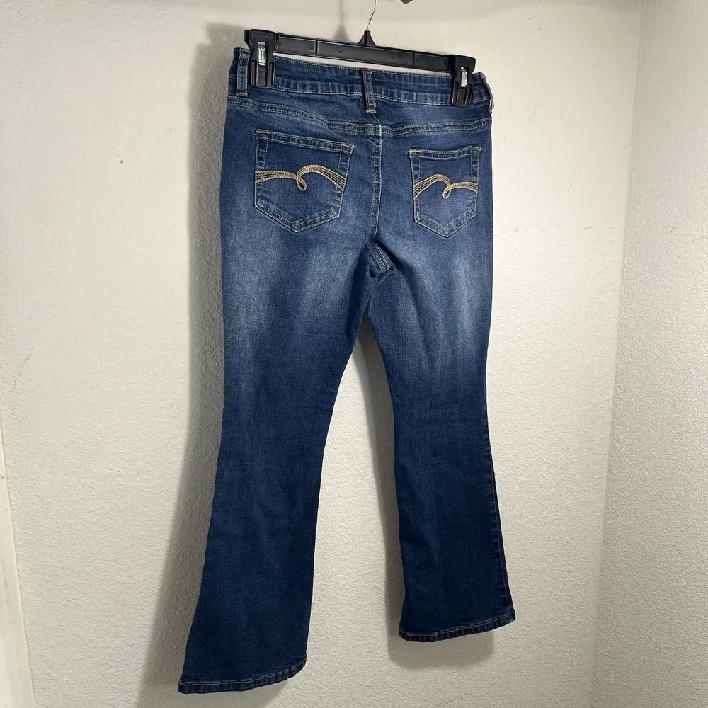 Justice Jeans Girls Size 8 1/2 Simply Low Bootcut Blue Denim